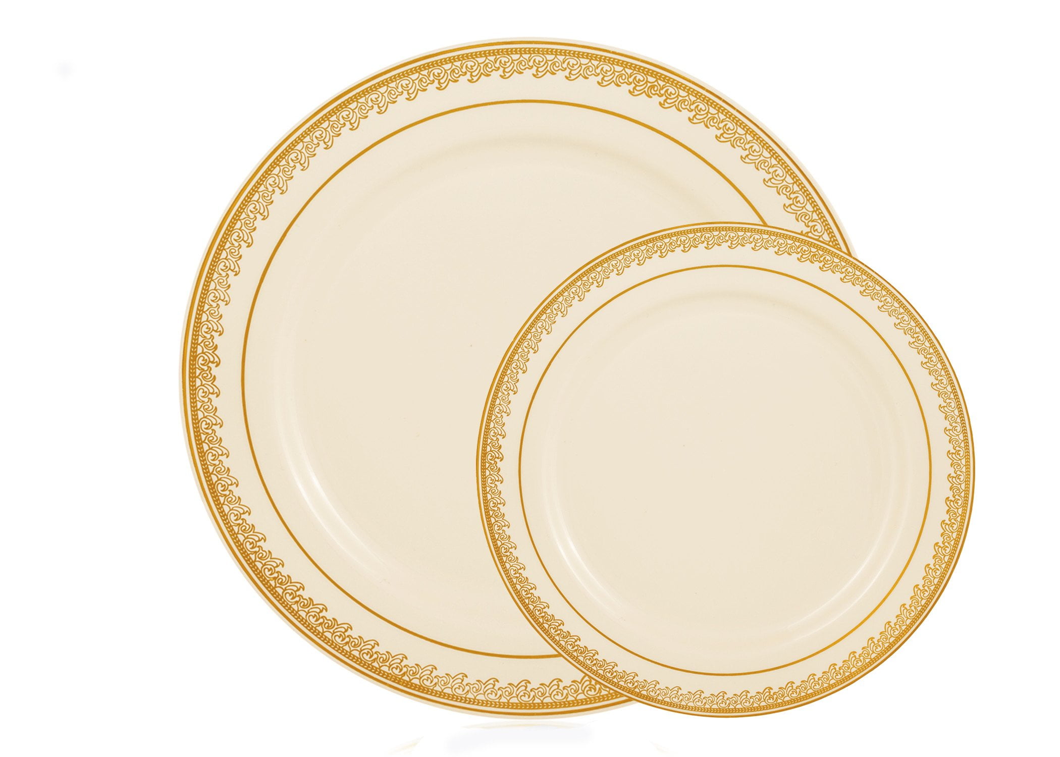 40 Piece Elegant Plastic Plates Set Fancy Disposable