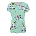 thumbnail image 6 of Patlollav Womens Petal Sleeve Tops V-Neck Short Sleeve T-Shirts Cute Print Summer Blouses, 6 of 6