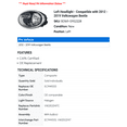 thumbnail image 2 of Left Headlight - Compatible with 2012 - 2019 Volkswagen Beetle 2013 2014 2015 2016 2017 2018, 2 of 2