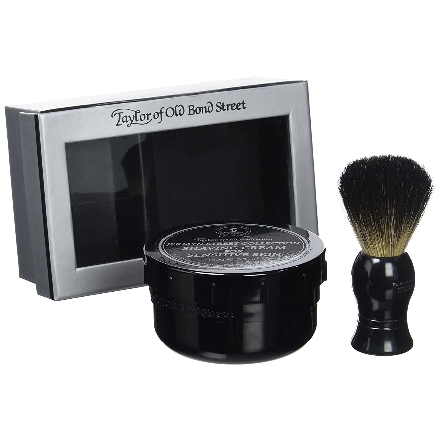 Codllyne Black Pure Badger Shaving Brush and Jermyn St. Shaving Cream