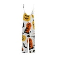 thumbnail image 4 of Women's Halloween Strap Jumpsuit Sleeveless One Piece Pumpkin Bat Cat Romper Playsuit Spaghetti Strap Baggy Overalls Pants, 4 of 7