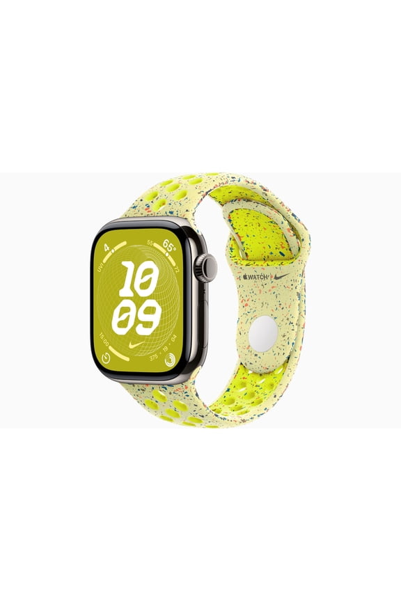 Restored Apple Watch Series 10 GPS + Cellular 46mm Natural Titanium Case with Volt Splash Nike Sport Band (Refurbished)