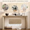 thumbnail image 5 of EUROCO 60" Modern Console Table with 2 Concealed Drawers, Entryway Table with Waterfall Design for Living Room, Entryway & Hallway,Natural, 5 of 8