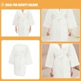thumbnail image 4 of 6 Pcs Disposable Bathrobe Salon Robe Smocks Cotton Bath Robes Shower Robe Body Wraps For Women Men Spa Salon Beauty Sauna Bath Tanning, 4 of 8