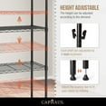 thumbnail image 3 of CAPHAUS NSF Adjustable Shelves Metal Wire Shelving Unit w/ Liners, Kitchen Storage Shelving, Metal Steel Storage Shelving, Garage Shelving Storage Organizer, Utility Shelf, 5-Tier No Wheels, Black, 3 of 8