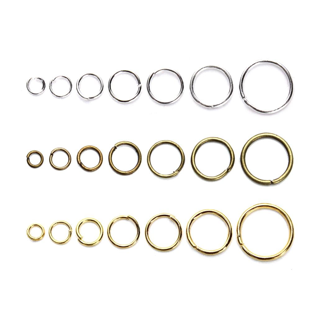 Yunhgft 2900 Pieces Iron Jump Rings For Jewelry Making DIY Metal Findings Mix Sizes Gold