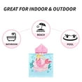 thumbnail image 5 of Hooded Kids Beach Towels - Toddler Bath Towel Girls Boys Swim Cover-ups for Ages 1 to 6 Kids Pool Towels Quick Dry Lightweight Soft Microfiber Poncho Towel 24x24 (Mermaid Seashell), 5 of 7