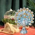 thumbnail image 6 of Peacock Statue Animal Art Figurine Resin Craftwork for Modern Wedding Birthday Housewarming Gifts, 6 of 9