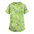 thumbnail image 4 of Scrub Shirts for Women Cute Cartoon Animals Pattern V Neck Loose Comfy Healthcare Wear With Pockets, 4 of 4