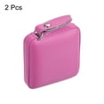 thumbnail image 3 of 2 Pack Square Retractable Measuring Tape 150cm/60-inch Soft Leather Case Tailors Tape Measure, Magenta, 3 of 6