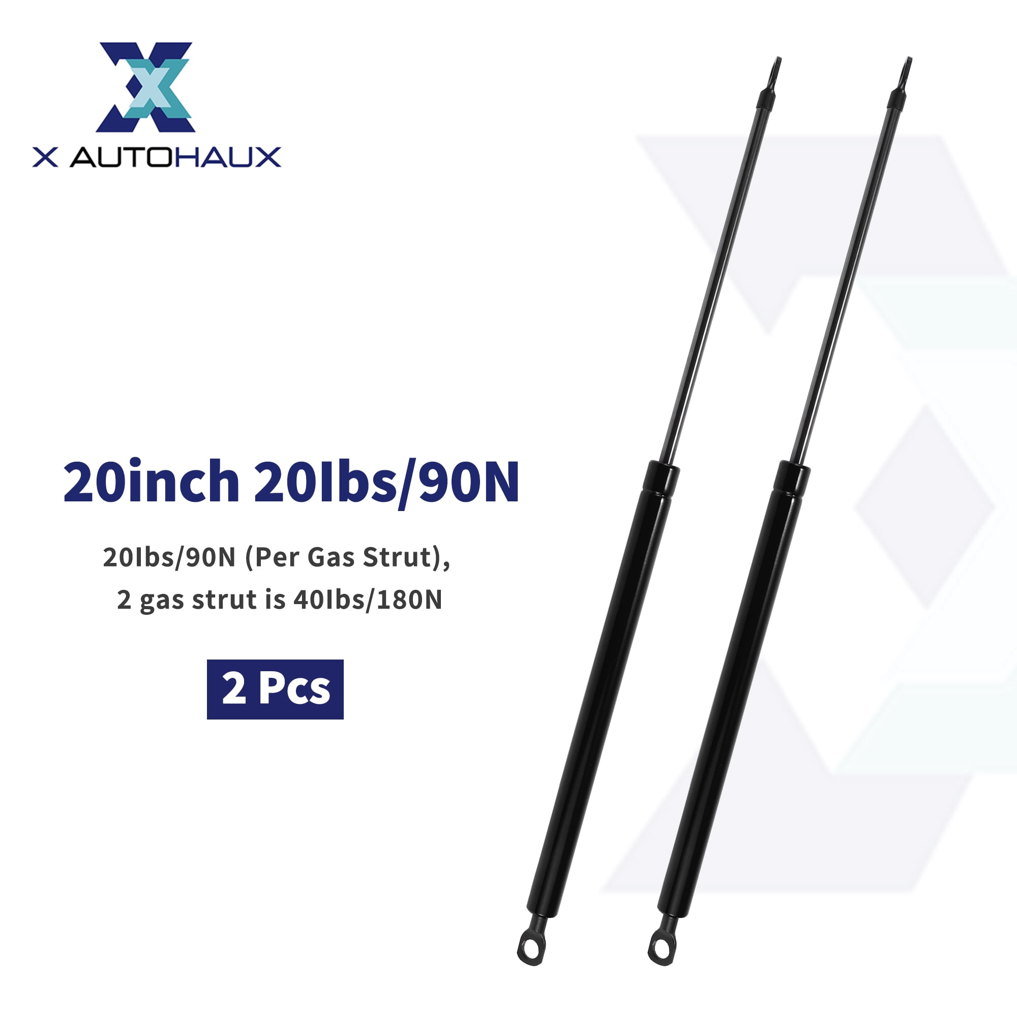 Unique Bargains 2 Pcs 20inch Lift Supports Struts Gas Spring for RV Car 20lb/90N Black