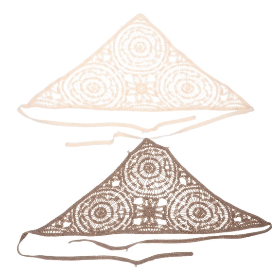 Toyvian Crochet Hair Bandanas Assorted Colors for Decor Comfortable and Stylish 2Pcs