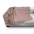 thumbnail image 3 of Almond Blossom Soft Flannel Fleece Throw Blanket, Spring Cherry Blossom Tree on Pink Background Pastel Japanese Design, Cozy Plush for Indoor and Outdoor Use, 50" x 60", Cream Pale Pink, by Ambesonne, 3 of 6