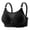 Black, variant on Plus Size Lightly Lined Bra,No Underwire Push-Up Anti-Sagging Bra,Breathable Comfy Supportive For Women Daily Casual Wear Everyday Use Silver 42