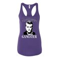 thumbnail image 2 of Wild Bobby, Rest In Peace Ray Liotta Movie Quote Always Wanted to be a Gangster Famous People Ladies Racerback Tank Top, Purple Rush, Small, 2 of 5