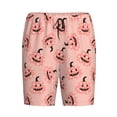 thumbnail image 6 of Daiia Smiling Pink Pumpkins Mens Woven Stretch Pajama Short,Short Pajama Pants-3X-Large, 6 of 7