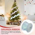 thumbnail image 4 of Uxcell Iridescent Organza Ribbon Laser Sheer Organza Wired Ribbon for Gift Flowers Bouquet Wrapping Silver, 4 of 6