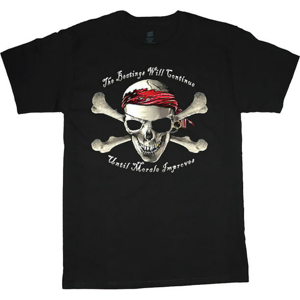 Decked Out Duds - Mens Graphic Tee Beatings Funny Pirate T-shirt ...