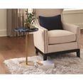 thumbnail image 5 of Steve Silver Oceana Round Blue Agate Top Metal Chairside End Table, 5 of 5