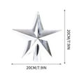 thumbnail image 3 of Christmas Tree Topper, CXALSSY Christmas Tree Star, 7.9 Inch Silver Tree Topper for Indoor Outdoor Decoration, Unique Luxury Christmas Tree Toppers 2024, 3 of 7