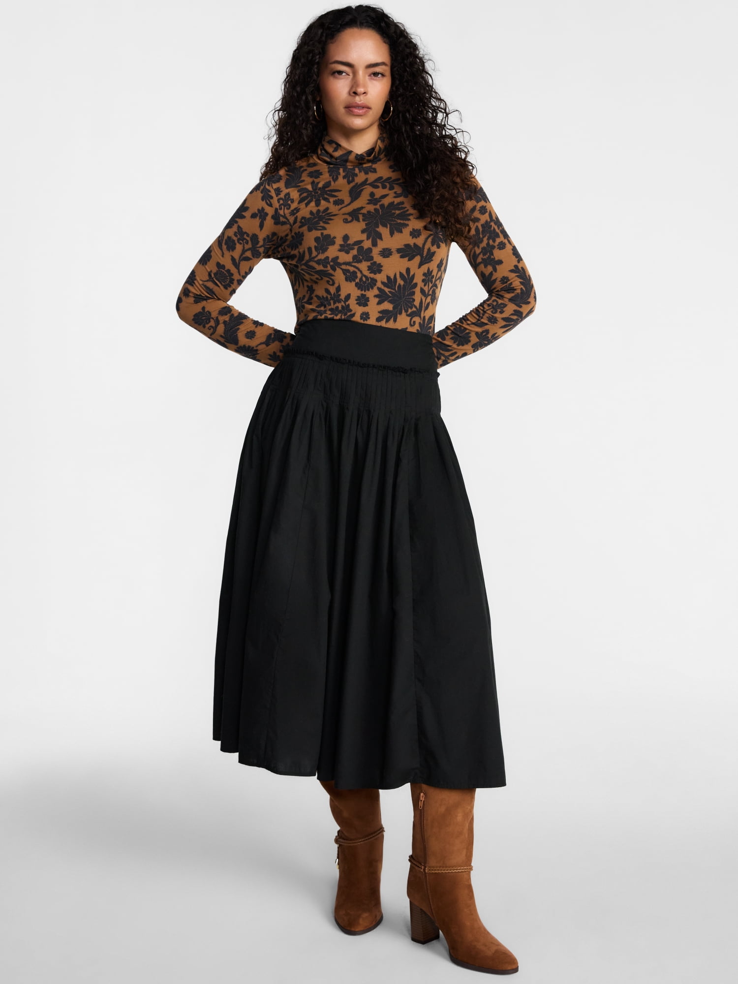 Scenario Women's and Women's Plus Drop Waist Skirt, Sizes 0-28W