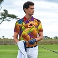 thumbnail image 4 of Lsque Scooby-Doo Pattern Golf Shirts for Men Dry Fit Print Moisture Wicking Performance Short Sleeve Polo Shirt-4X-Large, 4 of 7
