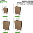 thumbnail image 4 of Bilot - 18x7x19 inches - 100pcs - X-Large Brown Paper Bags with Handles, Shopping, Gift Bags, Party, Merchandise, Lunch Bags, Grocery Bags, 4 of 5