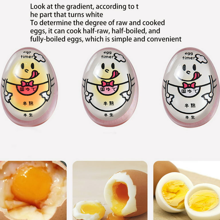 Egg Timer for Boiling Eggs, Soft Medium Hard Boiled Egg Timer That Changes  Color When Done, No BPA, Basics line, Red, Pack of 2