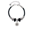 thumbnail image 2 of Delight Jewelry Silvertone Disc 1/2'' Number - 0 - Lil Sister Celtic Knot Leather Bead Bracelet, 7"+2" Extender, 2 of 4