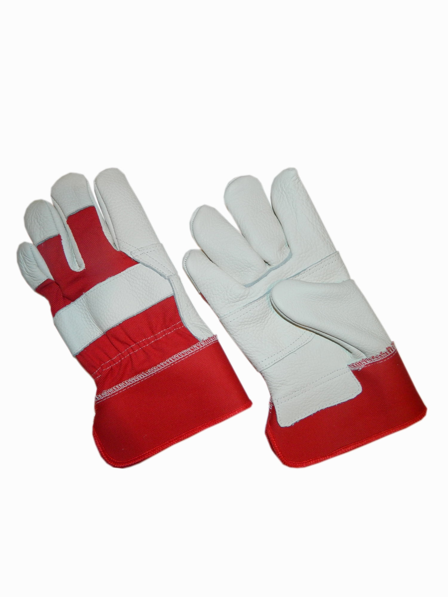 LP5300-L, Men's Top Grain Leather Palm Work Gloves, Reinforced Palm, Safety Cuff