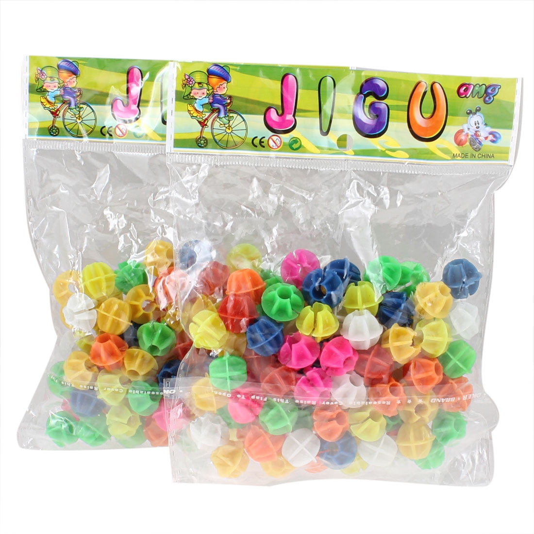 100 Pcs Colorful Plastic Clip Spoke Bead Bicycle Decor for Bike