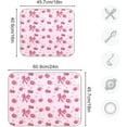 thumbnail image 3 of Pink Bow Bowknot Dish Drying Mat for Kitchen Countertop 18x24 Rectangle Large Drying Mat Reusable Quick Dry Dish Sink Absorbent Mats Dishwasher Easy Clean Decorative Home Decor Essentials, 3 of 7