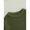 thumbnail image 6 of Musuos Toddler Baby Round Neck Sweaters, Long Sleeve Solid Color Loose Knitted Pullovers, 0-5 Years, 6 of 10