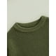 thumbnail image 5 of Txlixc Suéteres de cuello redondo para bebés pequeños, suéteres de punto sueltos de color sólido de manga larga Txlixc  Moda, 5 of 9