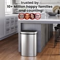 thumbnail image 4 of 13 Gallon Stainless Steel Press Lid Kitchen Trash Can with AbsorbX, 4 of 6