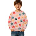 thumbnail image 4 of Sweatshirts for Boys Halloween Glow Print Crewneck Pullover Top Cozy Kids Boys Sweatshirts Size 7-8Y, 4 of 5
