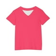 thumbnail image 5 of Savings Up to 50% off Shirts For Kids Short Sleeve Graphic T-Shirt V Neck Top For 3-14 Years Girls And Boy T-Shirt Tee 3 Years, Pink, 5 of 5