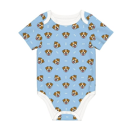 

Coaee Terrier for Soft Cotton Baby Short-Sleeve Bodysuit Baby Girls Boys Bodysuit Romper