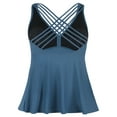 thumbnail image 3 of Firpearl Women's Tankini Swimsuits Tops Cross Back Flowy Swim Tops Modest Swimwear, 3 of 4