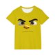 thumbnail image 1 of Tops de Manga Corta Linda con Impresión de Expresión Linda de Color Sólido para Niños Niños Niñas, Camiseta Cómoda Suelta para la Temporada Escolar, 1 of 7
