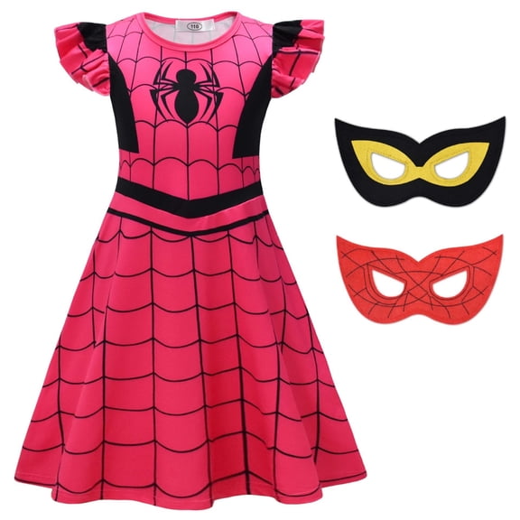 Cosplay Costume Spider Sleeveless Dress Superhero Fancy Party Dress for Halloween Stage Performance Show 100