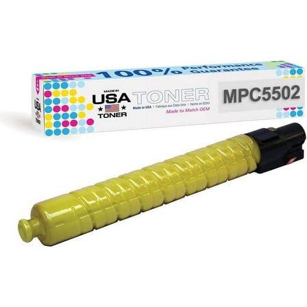 MADE IN USA TONER Compatible Replacement for Ricoh Aficio Savin Lanier MP C4502, MP C5502, 841752, 841680 Yellow