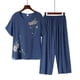 thumbnail image 1 of Pijama de verano para mujer, traje de manga corta, ropa informal fina de verano para el hogar para mujeres de mediana edad y mayores, 1 of 5