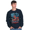 thumbnail image 3 of Kanji Street Fighter Savage Akuma Men's Crewneck Sweatshirt Brisco Brands S, 3 of 6