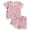 Pink, variant on Infant Girls Set Short Sleeve Evening Summer for Girls Relaxed Comfortable Drawstring Lovely Shorts Set