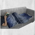 thumbnail image 6 of Alaska Soft Flannel Fleece Throw Blanket, Turnagain Arm of the Cook Inlet Anchorage Idyllic Lakeside Photography, Cozy Plush for Indoor and Outdoor Use, 60" x 80", Lime Green Navy Blue, by Ambesonne, 6 of 6