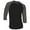 Black/Charcoal, variant on Ma Croix Super Soft Mens 3/4 Sleeve Baseball T Shirt Jersey Fitted Top