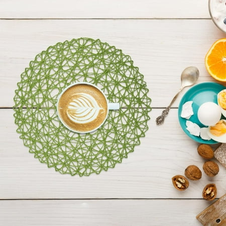 

Carmenl Clearance! 6 Pack Fine Paper Rope Messy Knitting Placemats Paper Placemats Restaurant Table Decoration Kindergarten DIY Props Background Plate Mat Round Table Place Mats Indoor Dining