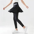 thumbnail image 2 of Girls Leggings School Uniform Pants Ruffle Skirt Pants Warm Leggings with Skirt Black 9-10 Years, 2 of 4