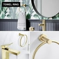 thumbnail image 4 of 5-Piece Bathroom Hardware Set Black and Gold, Lava Odoro Towel Rack Set Stainless Steel Wall Mounted - Include 23.6 in Bath Towel Bar, 2 Robe Towel Hooks, Toilet Paper Holder and Towel Ring, 4 of 18
